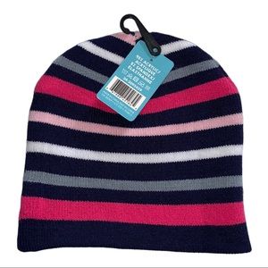 5/$25 NWT Girls Multicolour Striped Knit Winter Hat Toque